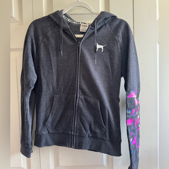 PINK full zip up hoodie - Picture 1 of 5